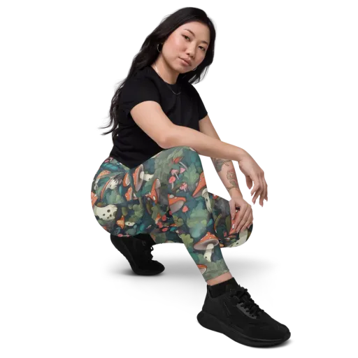 Toadstool Canopy on a Leggings with Pockets