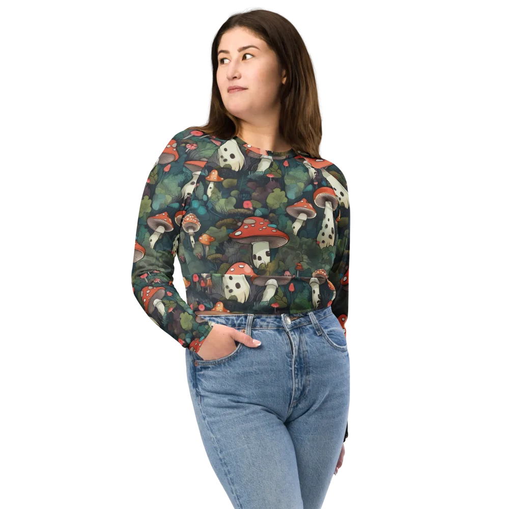 Toadstool Canopy on Long Sleeve Crop Top — Front