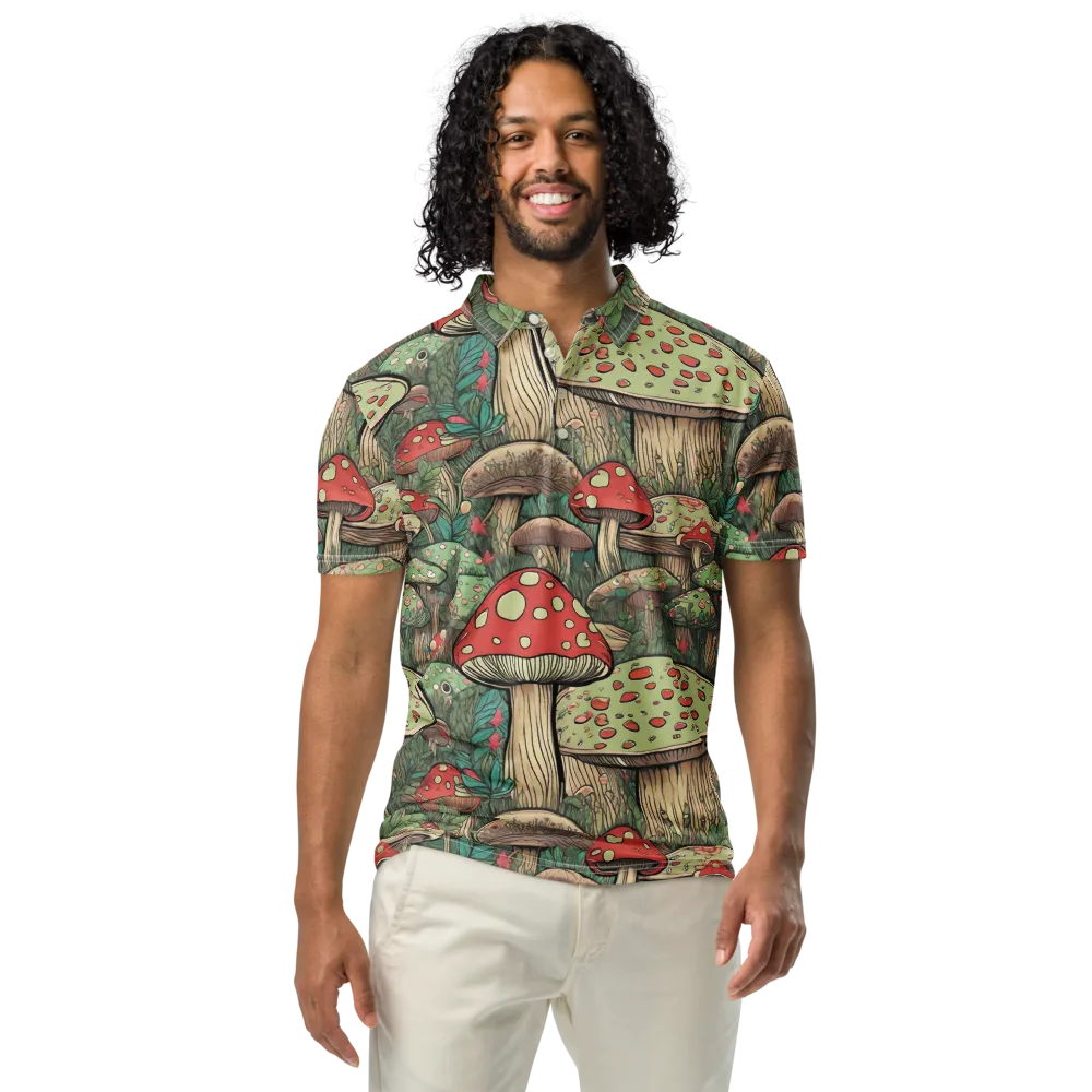 Toadstool Grove on Men's Slim Fit Polo Shirt — Front