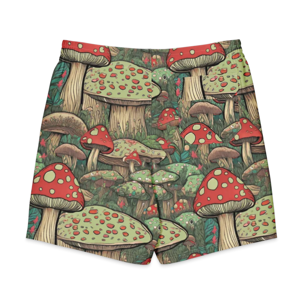 Toadstool Grove on Men's Board Shorts — Back