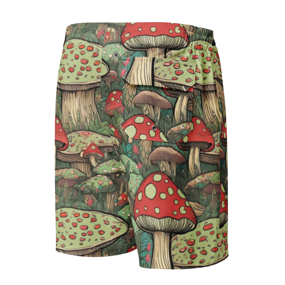 Toadstool Grove on Men's Board Shorts — Back
