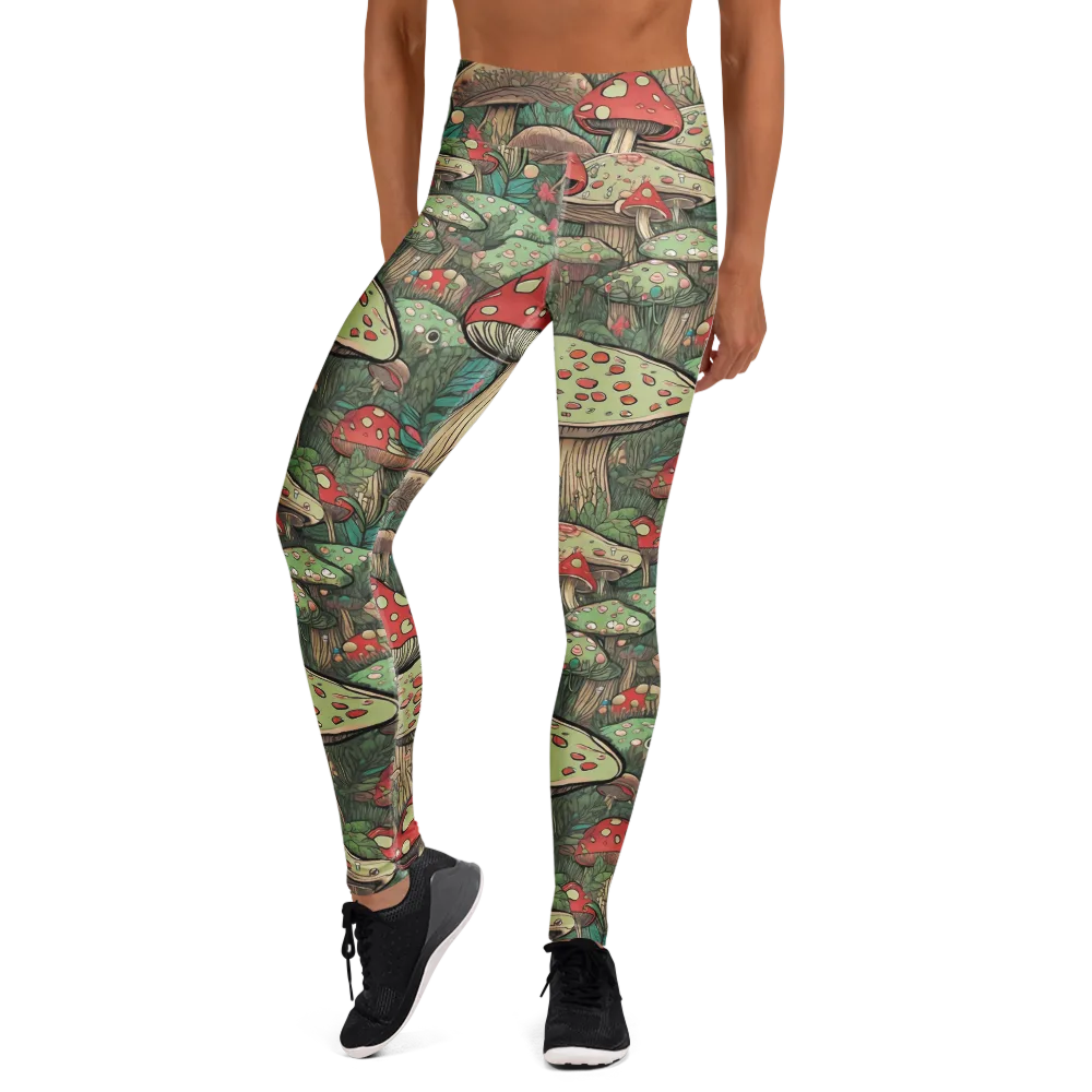 Toadstool Grove on Yoga Leggings — Front