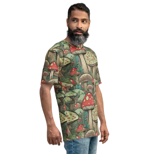 Toadstool Grove on a Men's Crew Neck T-Shirt