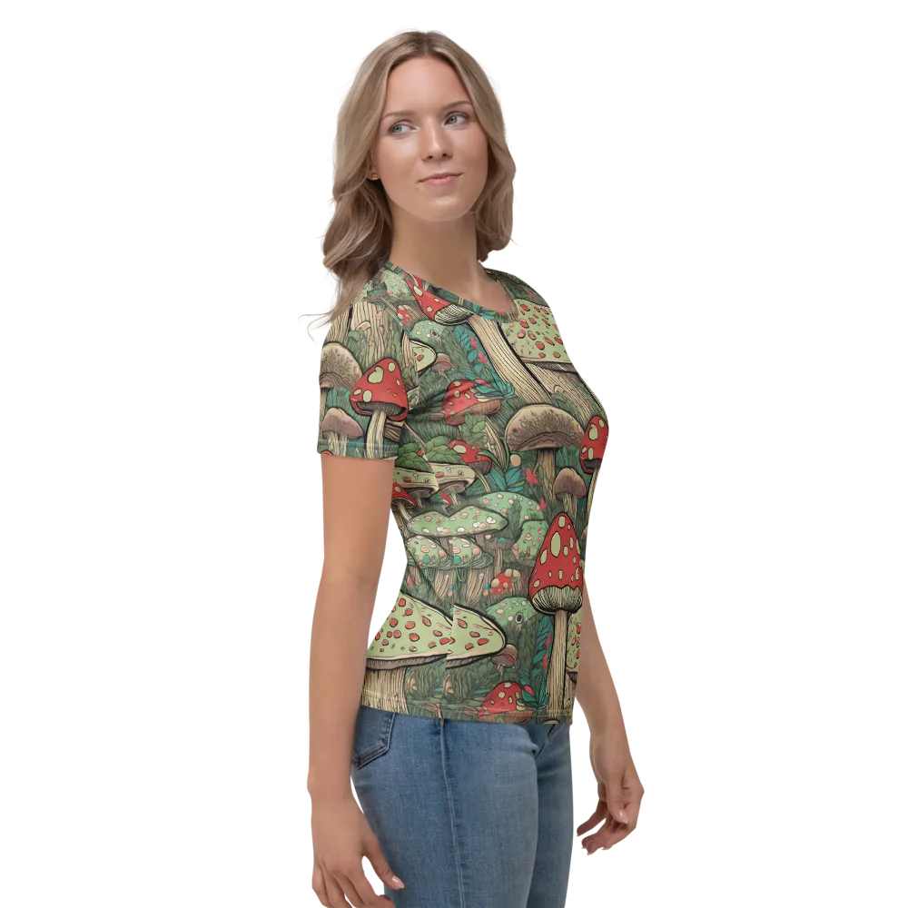 Toadstool Grove on Women's Crew Neck T-Shirt — Right