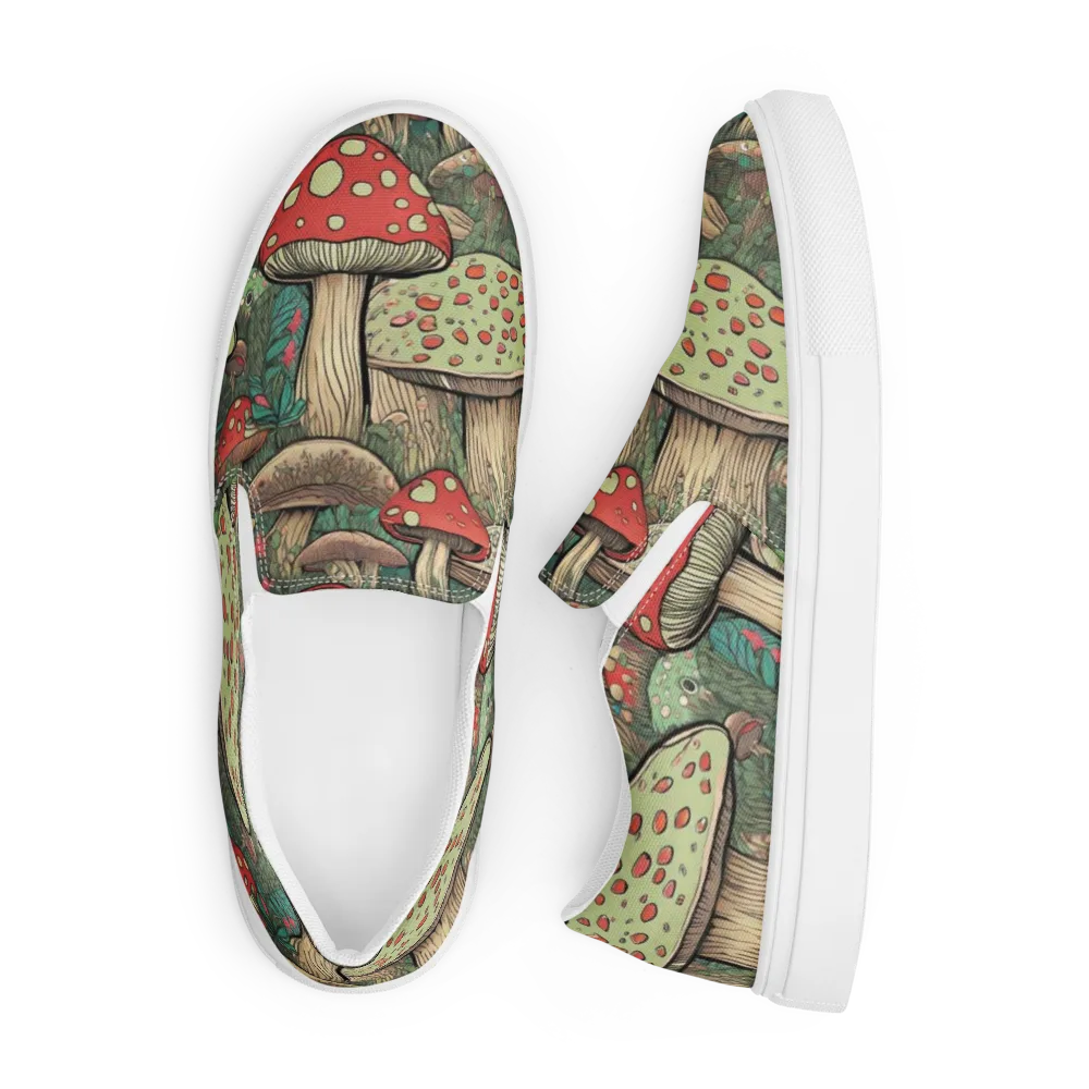 Toadstool Grove on Men's Slip-On Canvas Shoes — Front