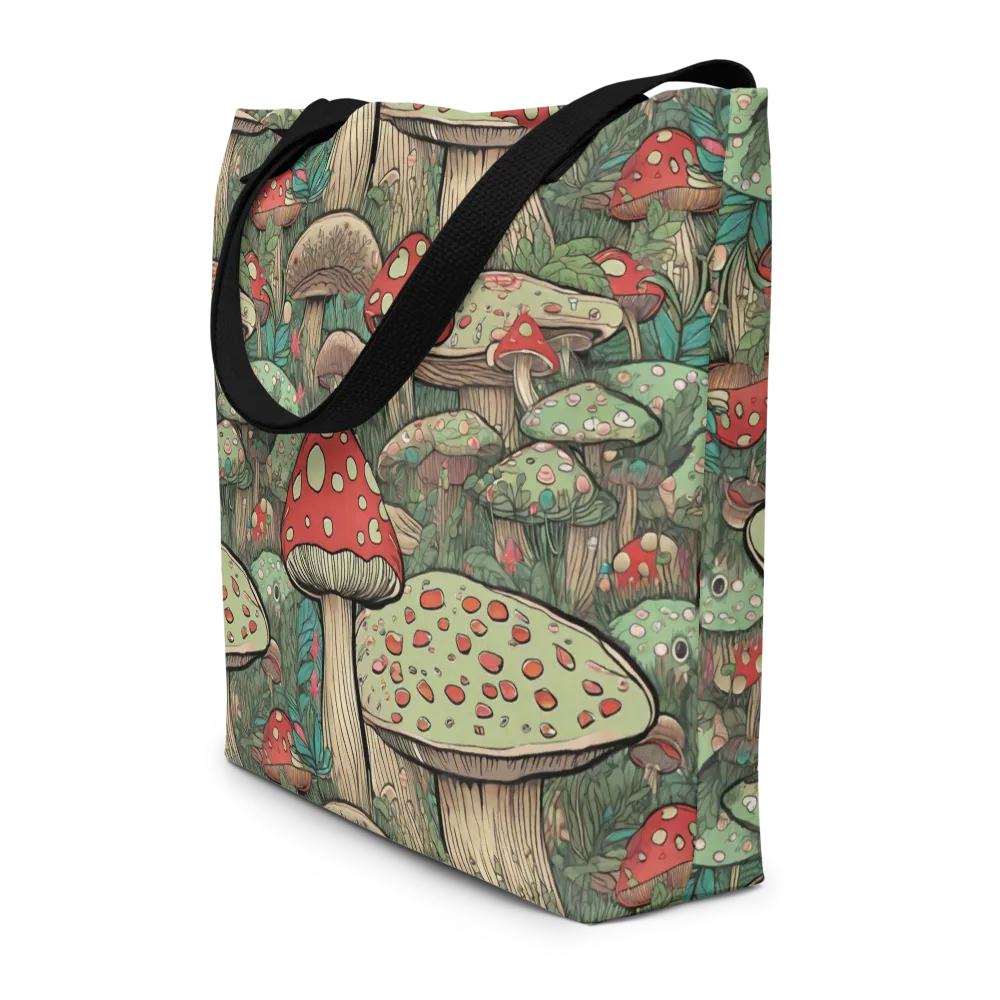 Toadstool Grove on Large Tote Bag W/ Pocket — Front