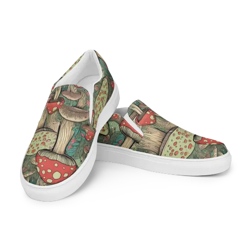 Toadstool Grove on a Women's Slip-On Canvas Shoes