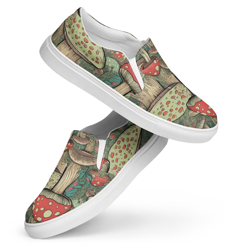 Toadstool Grove on Women's Slip-On Canvas Shoes — Front