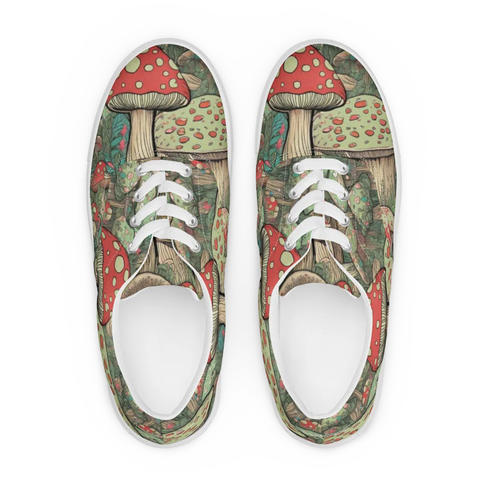Toadstool Grove on Men's Lace-Up Canvas Shoes — Front