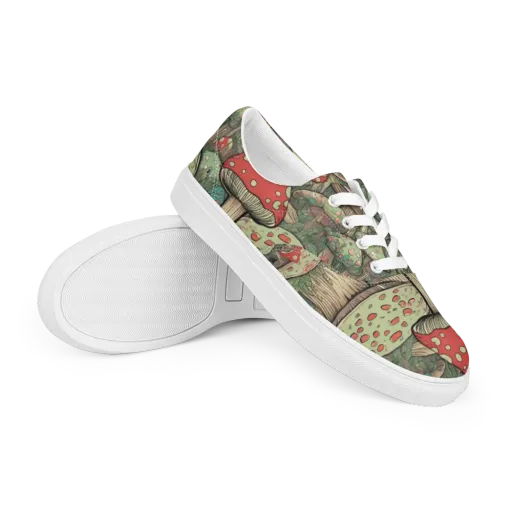 Toadstool Grove on a Men's Lace-Up Canvas Shoes
