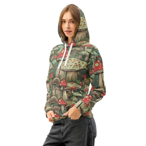 Toadstool Grove on a Cotton Hoodie