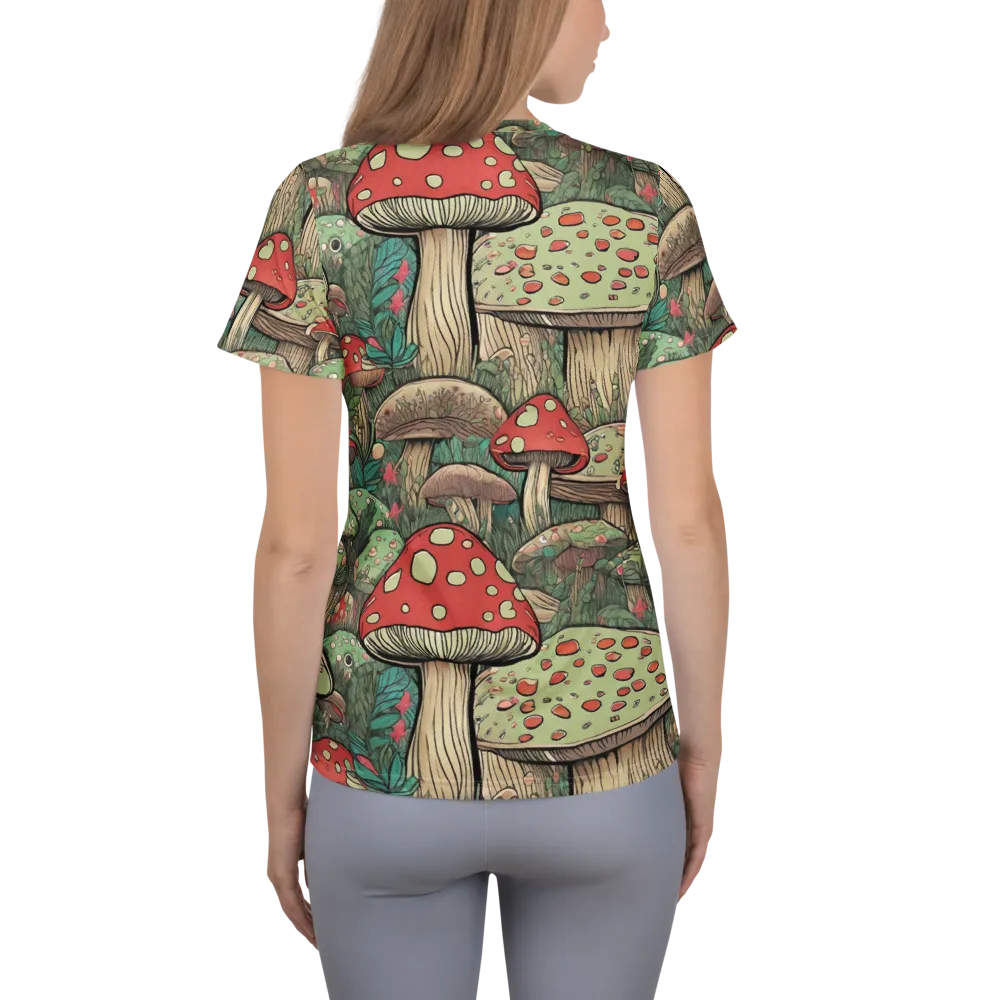 Toadstool Grove on Women's Athletic T-Shirt — Back