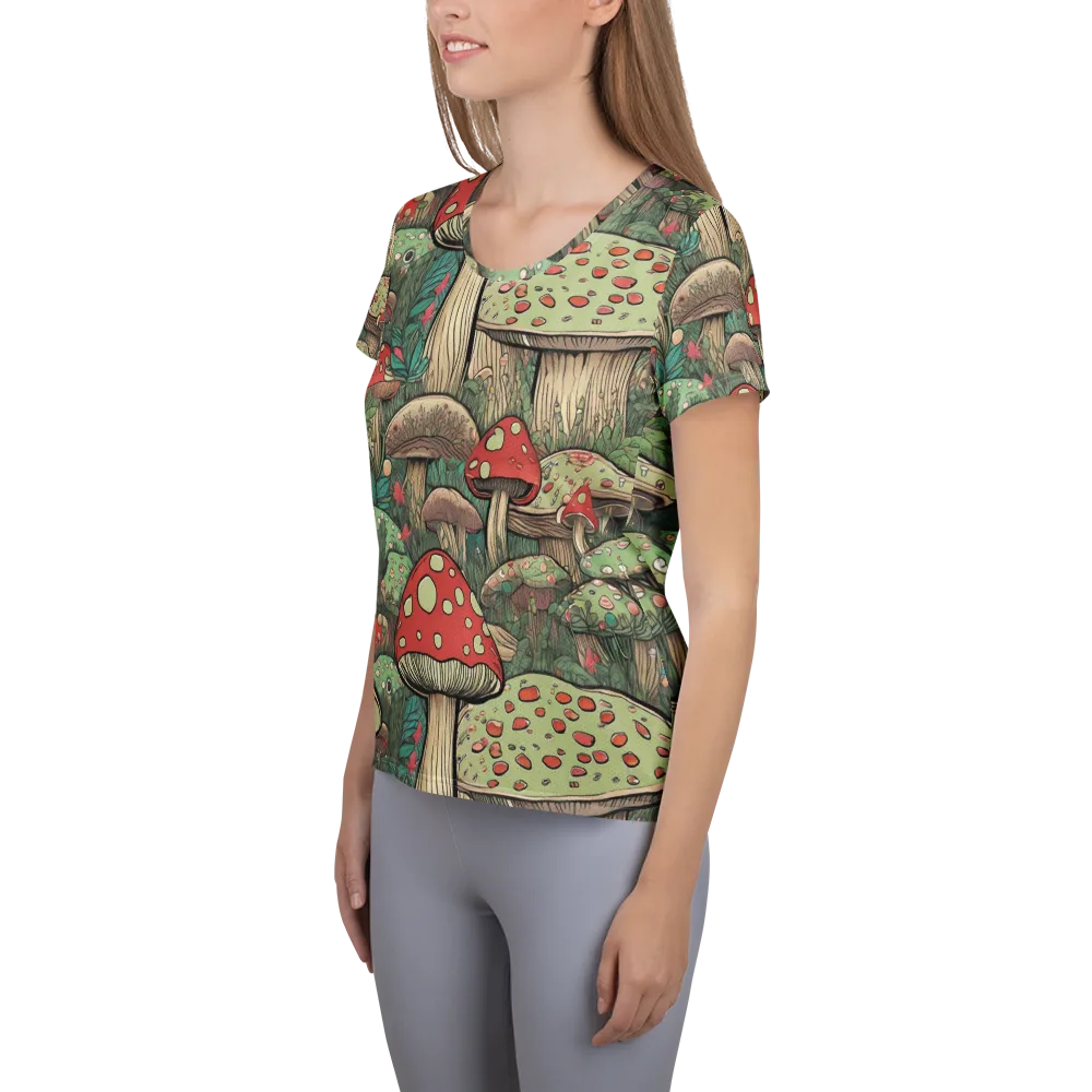Toadstool Grove on Women's Athletic T-Shirt — Left