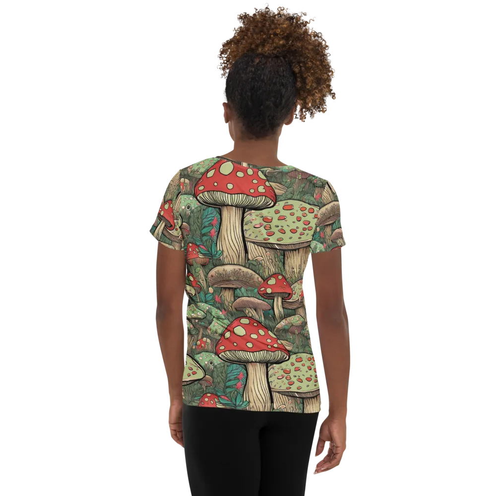 Toadstool Grove on Women's Athletic T-Shirt — Back