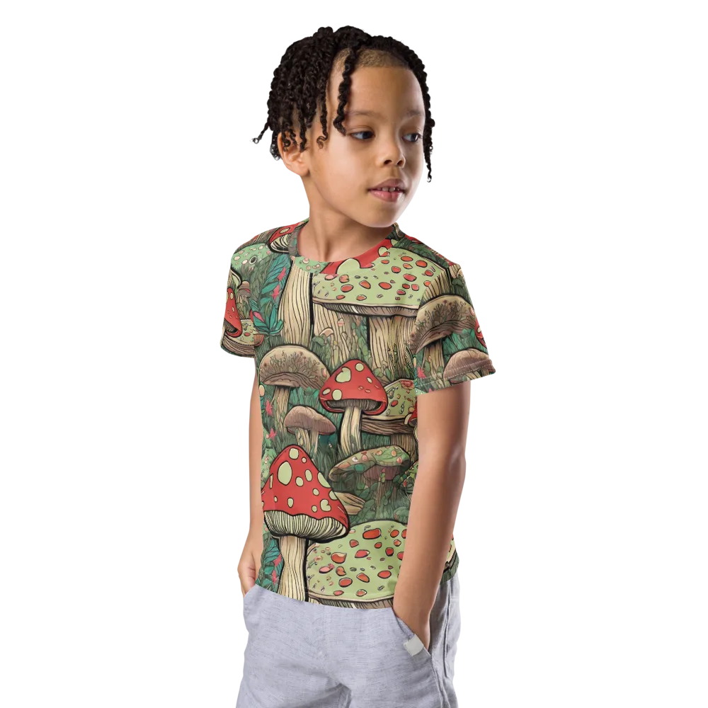 Toadstool Grove on Kids Crew Neck T-Shirt — Left Front