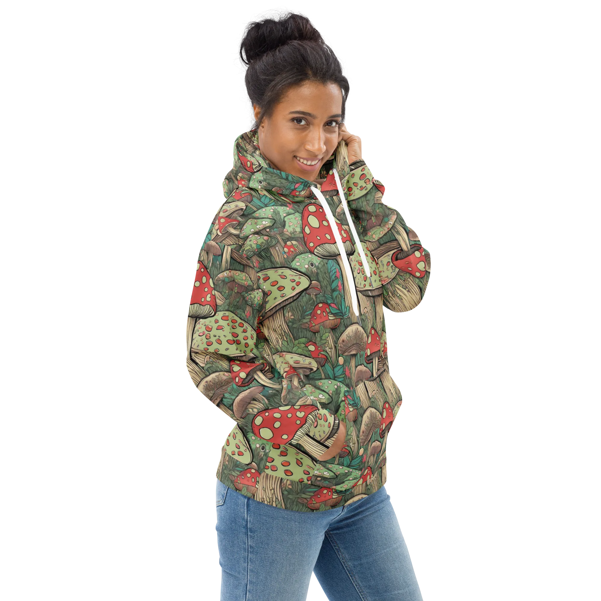 Toadstool Grove on Hoodie — Right
