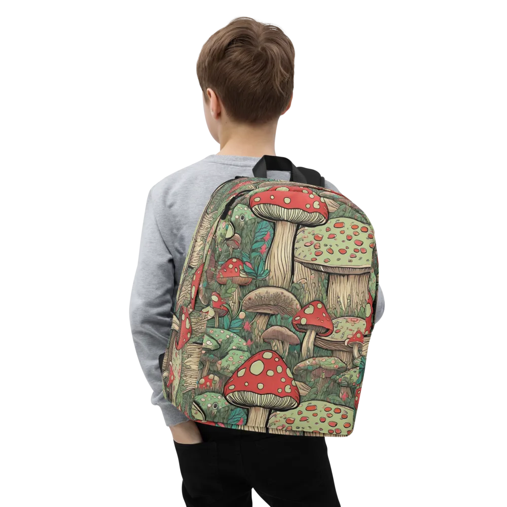 Toadstool Grove on Minimalist Backpack — Zoomed-in