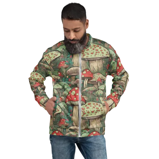 Toadstool Grove on a Bomber Jacket