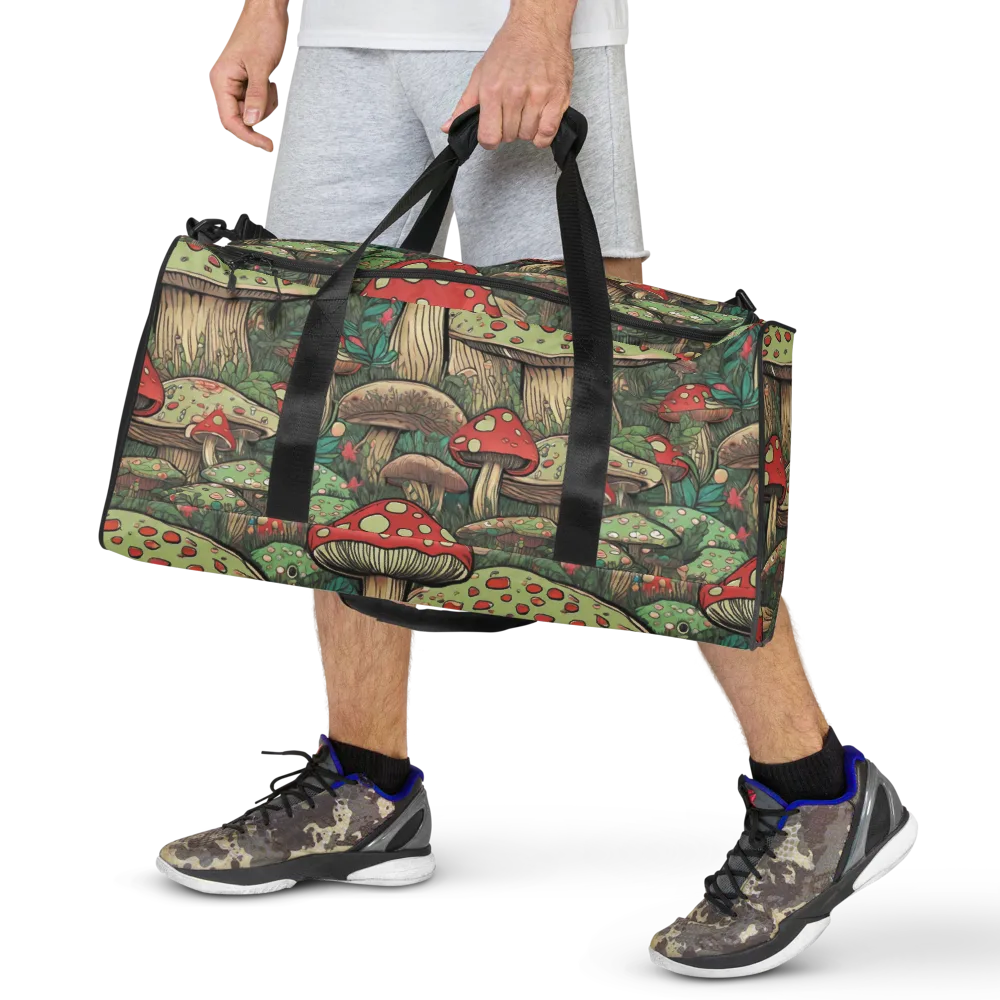 Toadstool Grove on Duffle Bag — Front