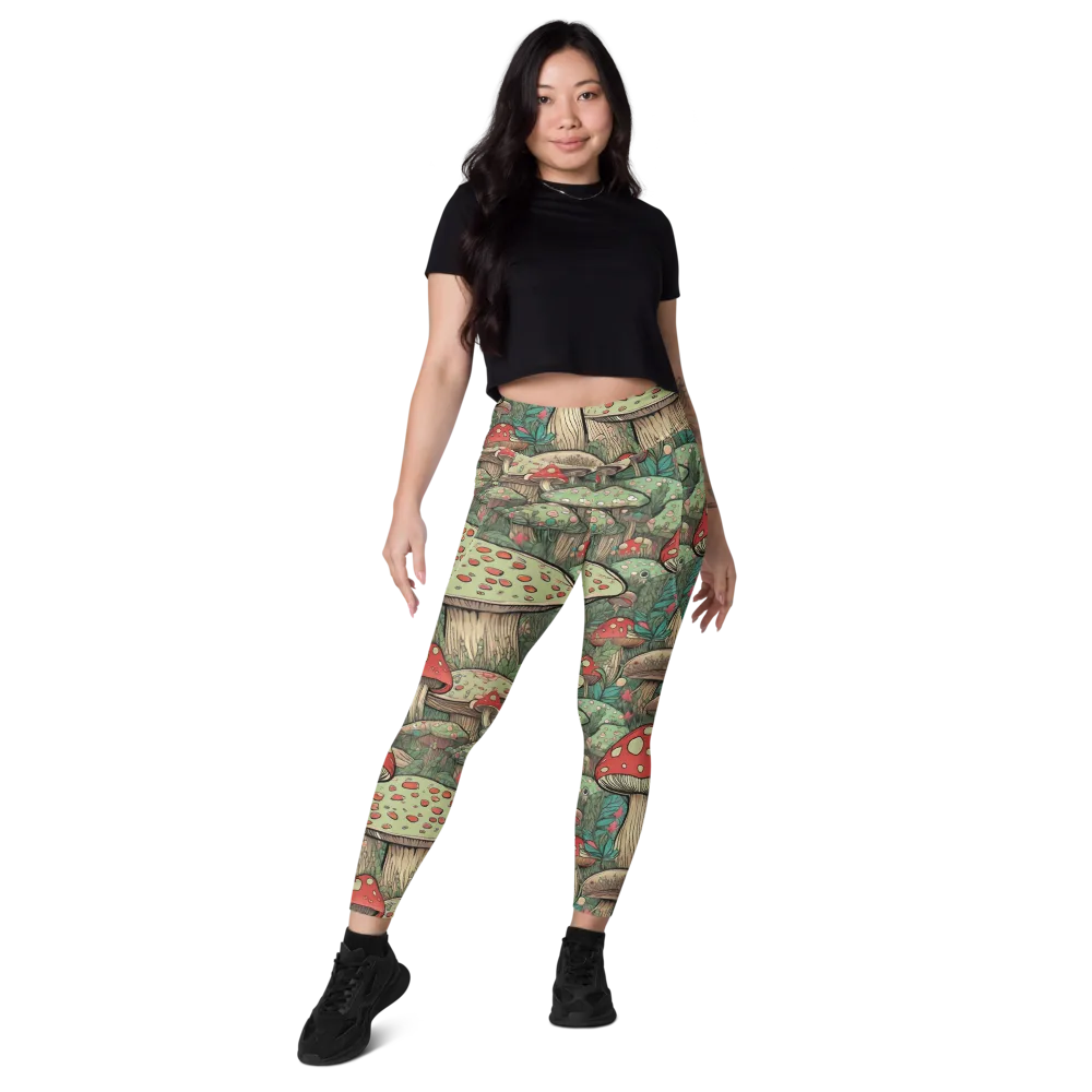 Toadstool Grove on Leggings with Pockets — Front