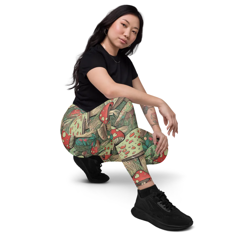 Toadstool Grove on Leggings with Pockets — Right Front