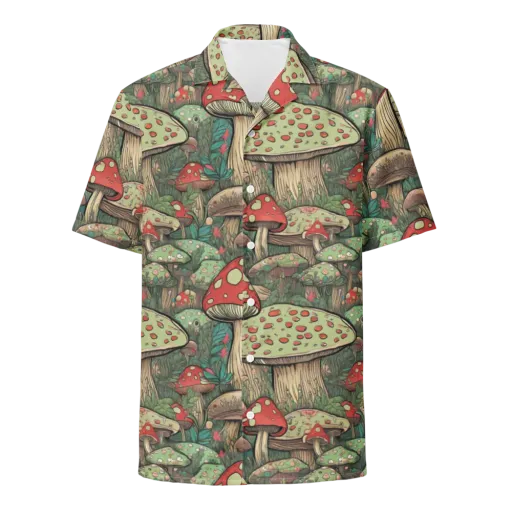 Toadstool Grove on a Button Shirt