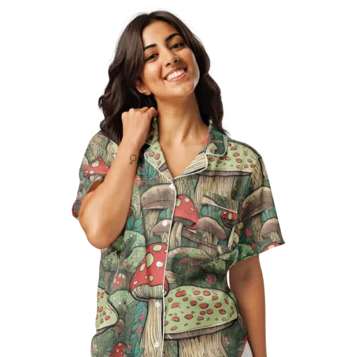 Toadstool Grove on a Women's Short Sleeve Pajama Top