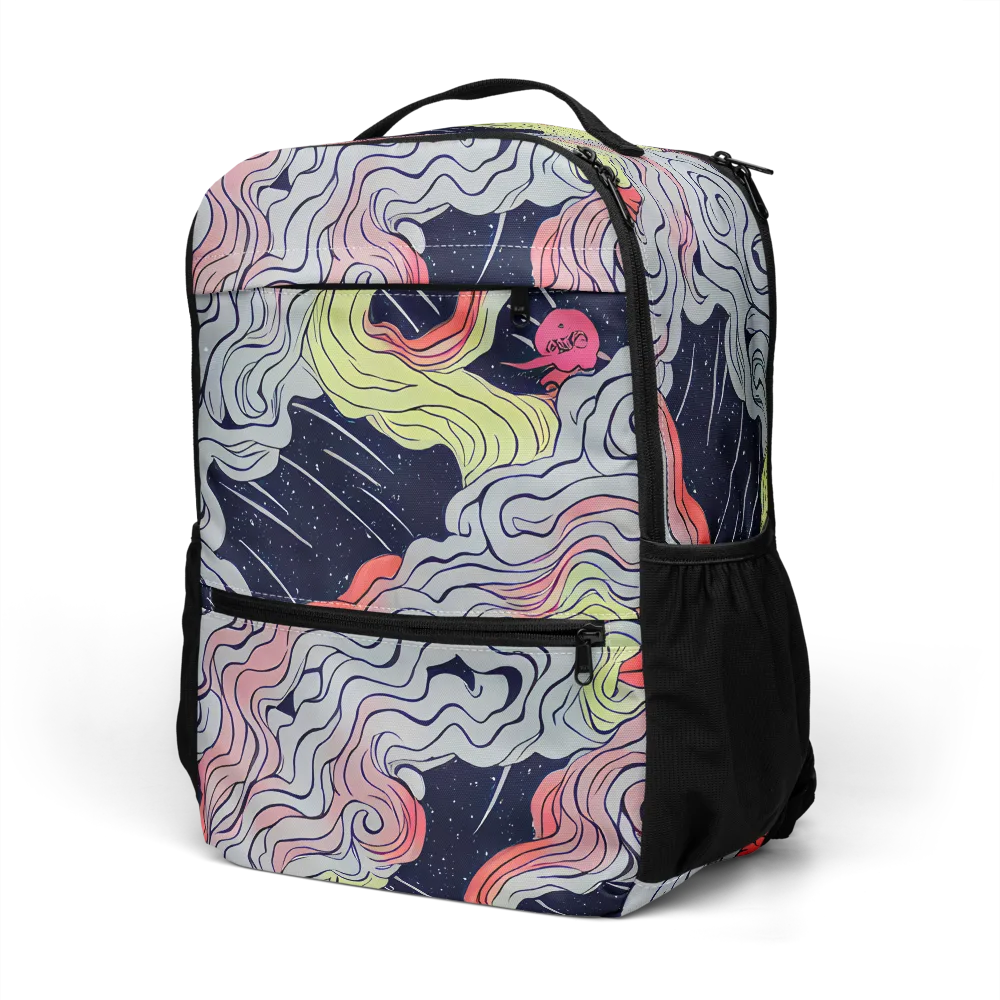 Stardust Drapery on Utility Backpack — Left Front