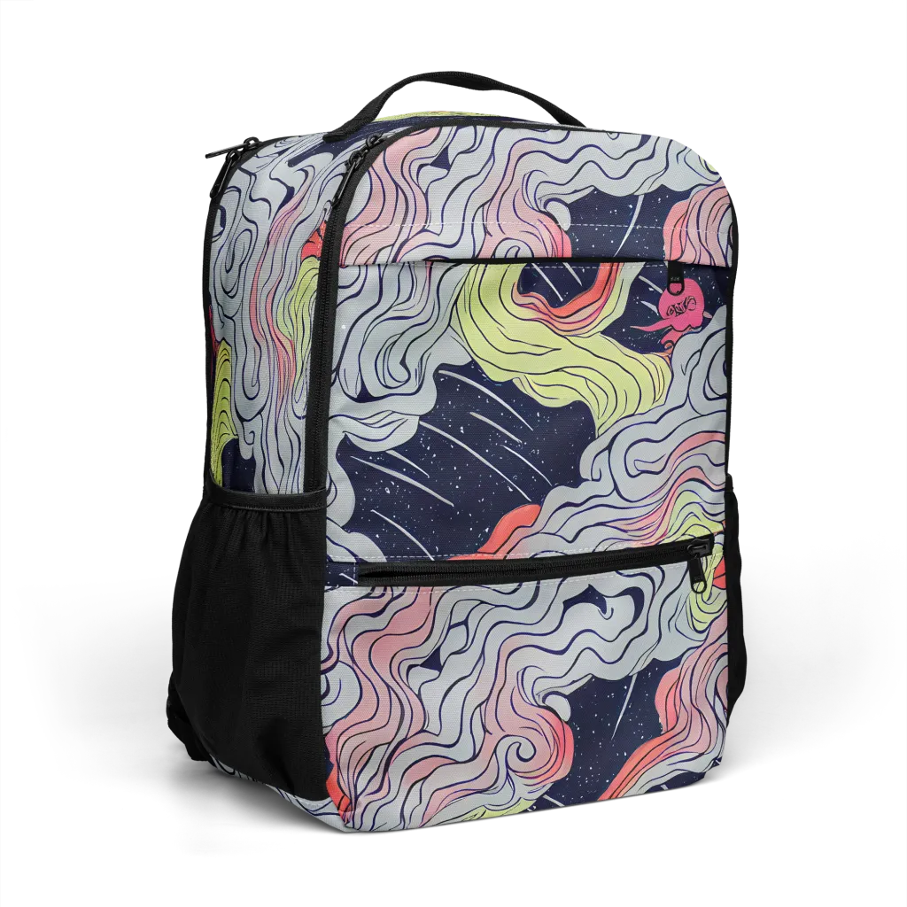 Stardust Drapery on Utility Backpack — Right Front