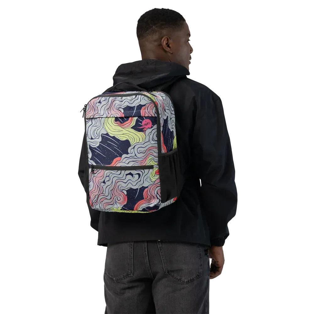 Stardust Drapery on Utility Backpack — Back