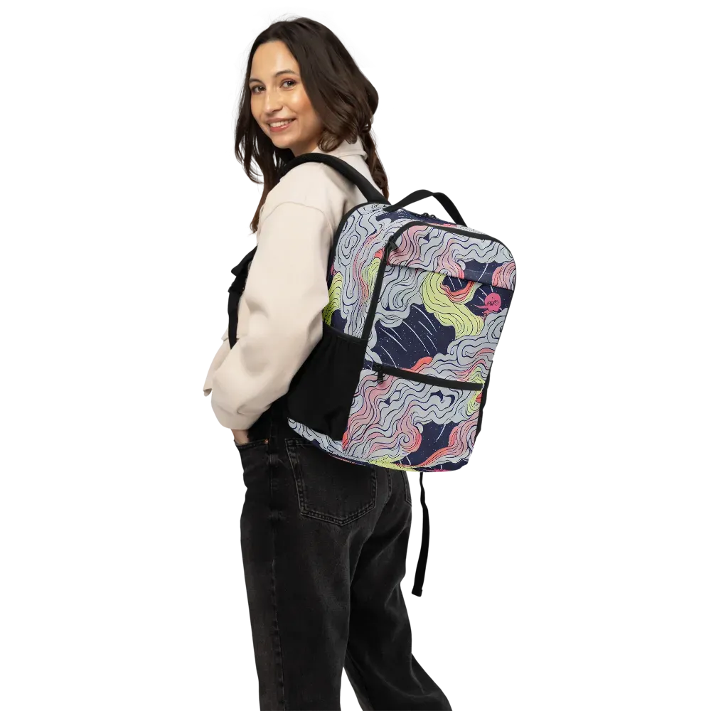 Stardust Drapery on Utility Backpack — Back