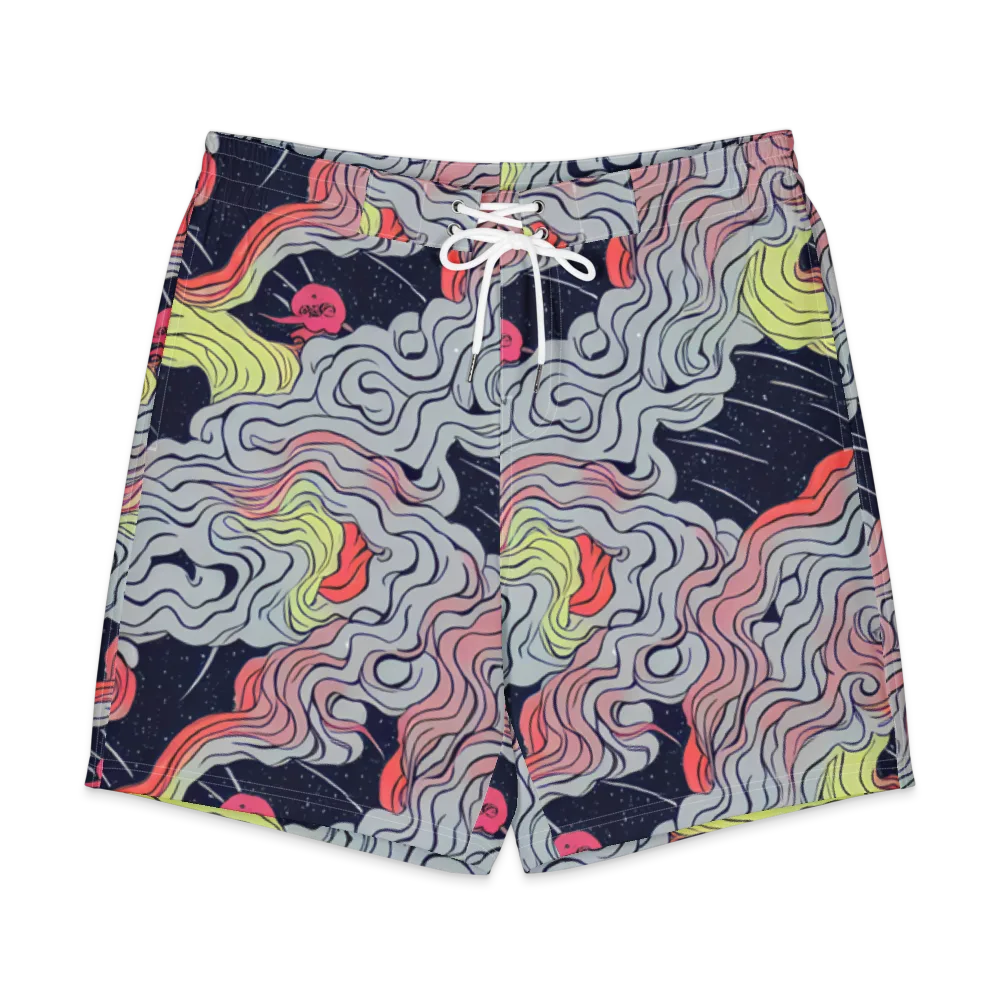 Stardust Drapery on Men's Board Shorts — Front