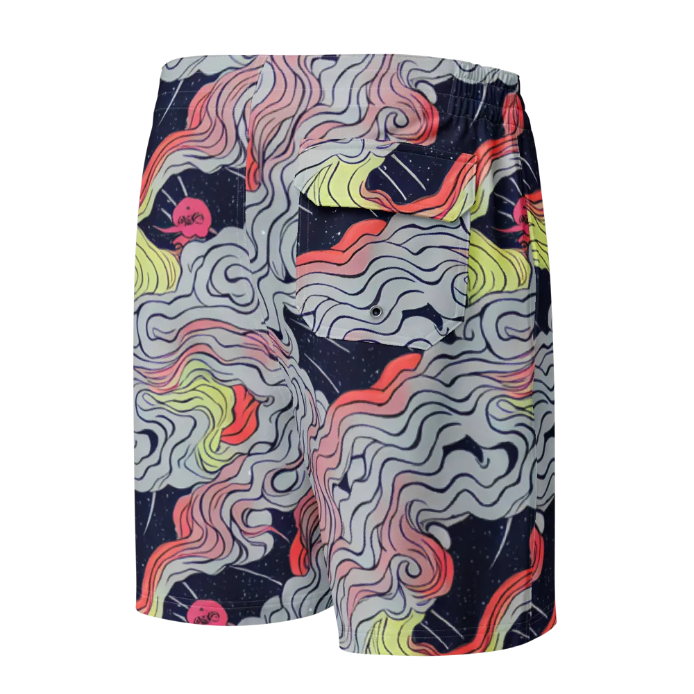 Stardust Drapery on Men's Board Shorts — Back