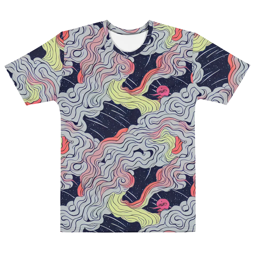 Stardust Drapery on Men's Cotton Crew Neck T-Shirt — Front