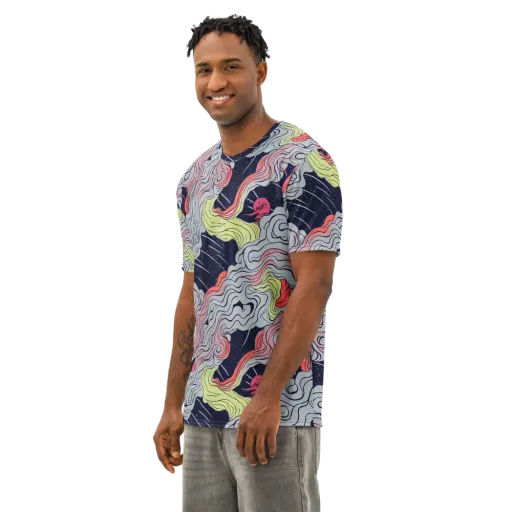 Stardust Drapery on a Men's Cotton Crew Neck T-Shirt
