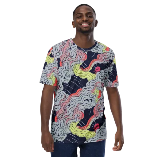 Stardust Drapery on a Men's Crew Neck T-Shirt