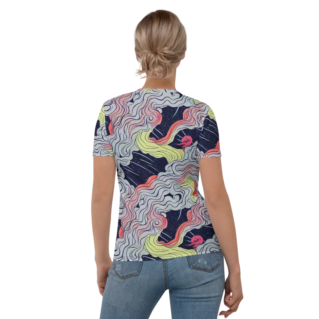 Stardust Drapery on Women's Crew Neck T-Shirt — Back