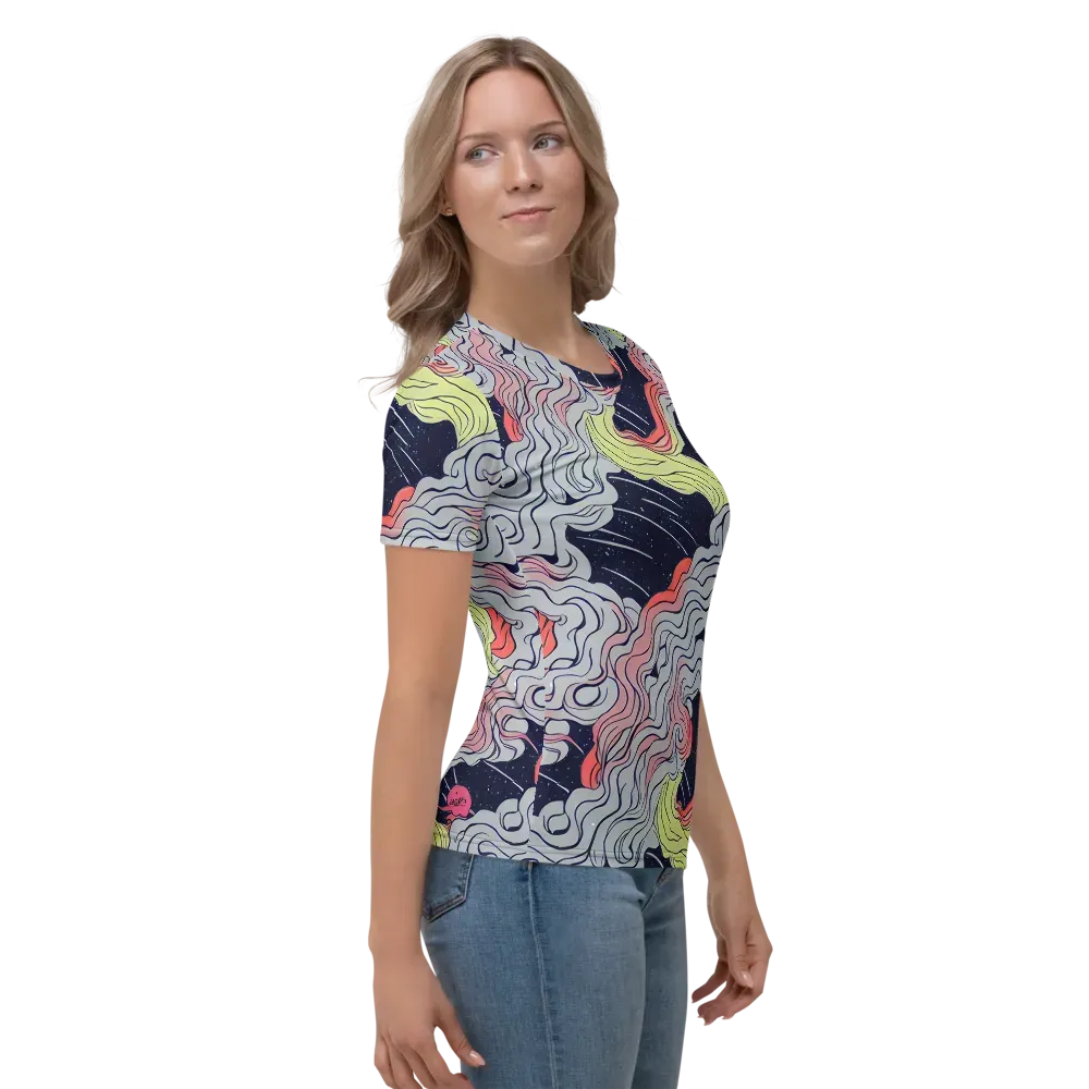 Stardust Drapery on Women's Crew Neck T-Shirt — Right