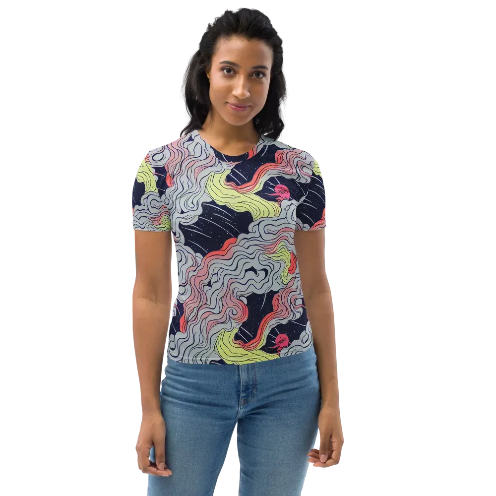 Stardust Drapery on Women's Crew Neck T-Shirt — Front