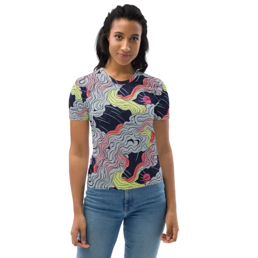 Stardust Drapery on a Women's Crew Neck T-Shirt