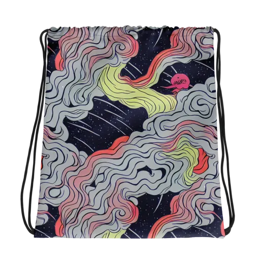 Stardust Drapery on a Drawstring Bag