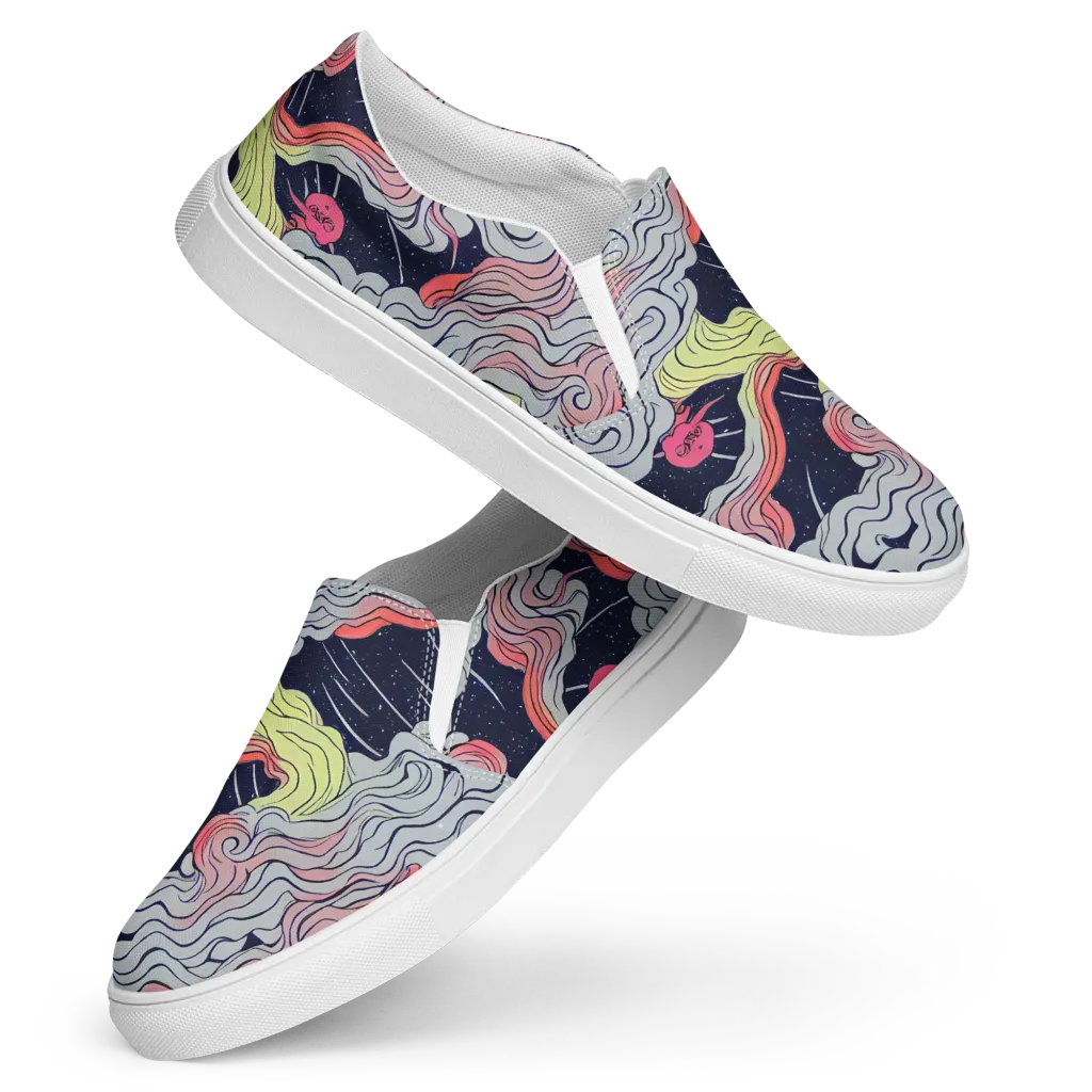 Stardust Drapery on Women's Slip-On Canvas Shoes — Front