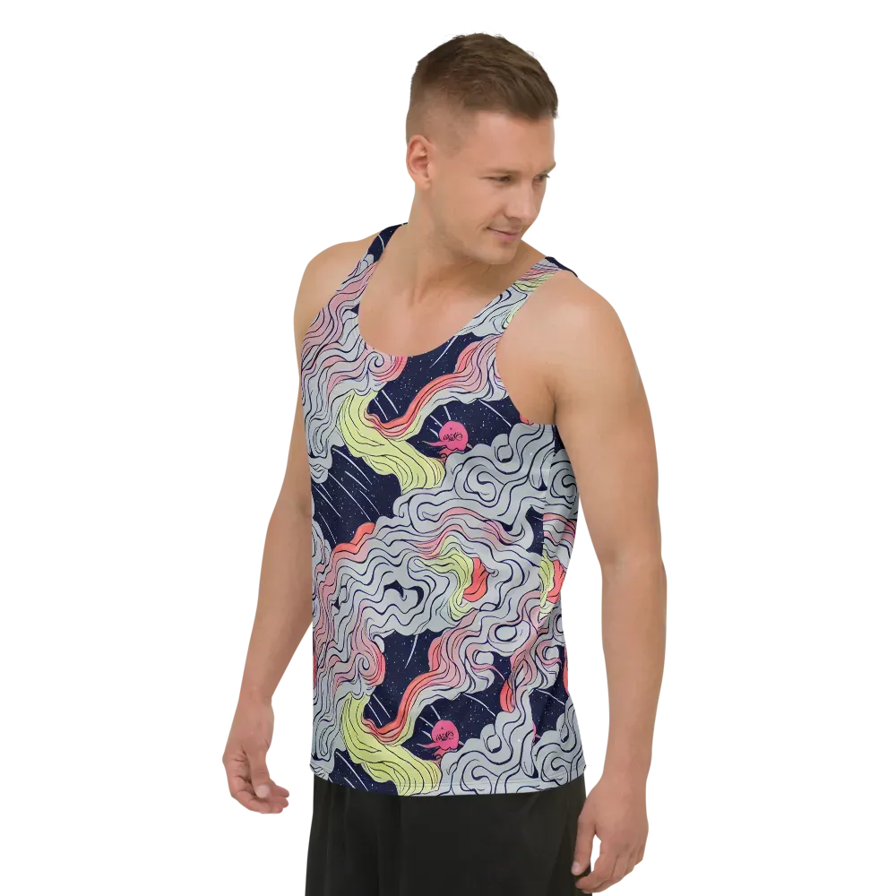 Stardust Drapery on Men's Tank Top — Left Front