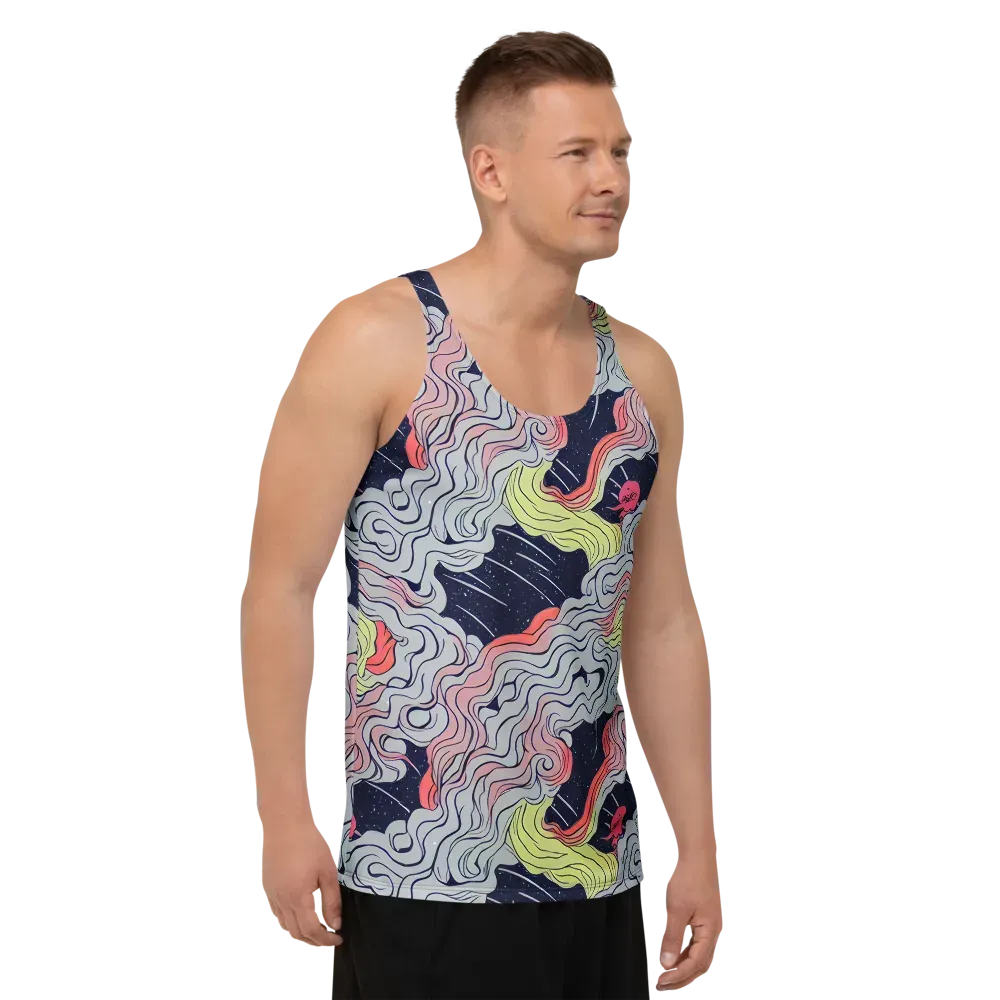 Stardust Drapery on Men's Tank Top — Right Front
