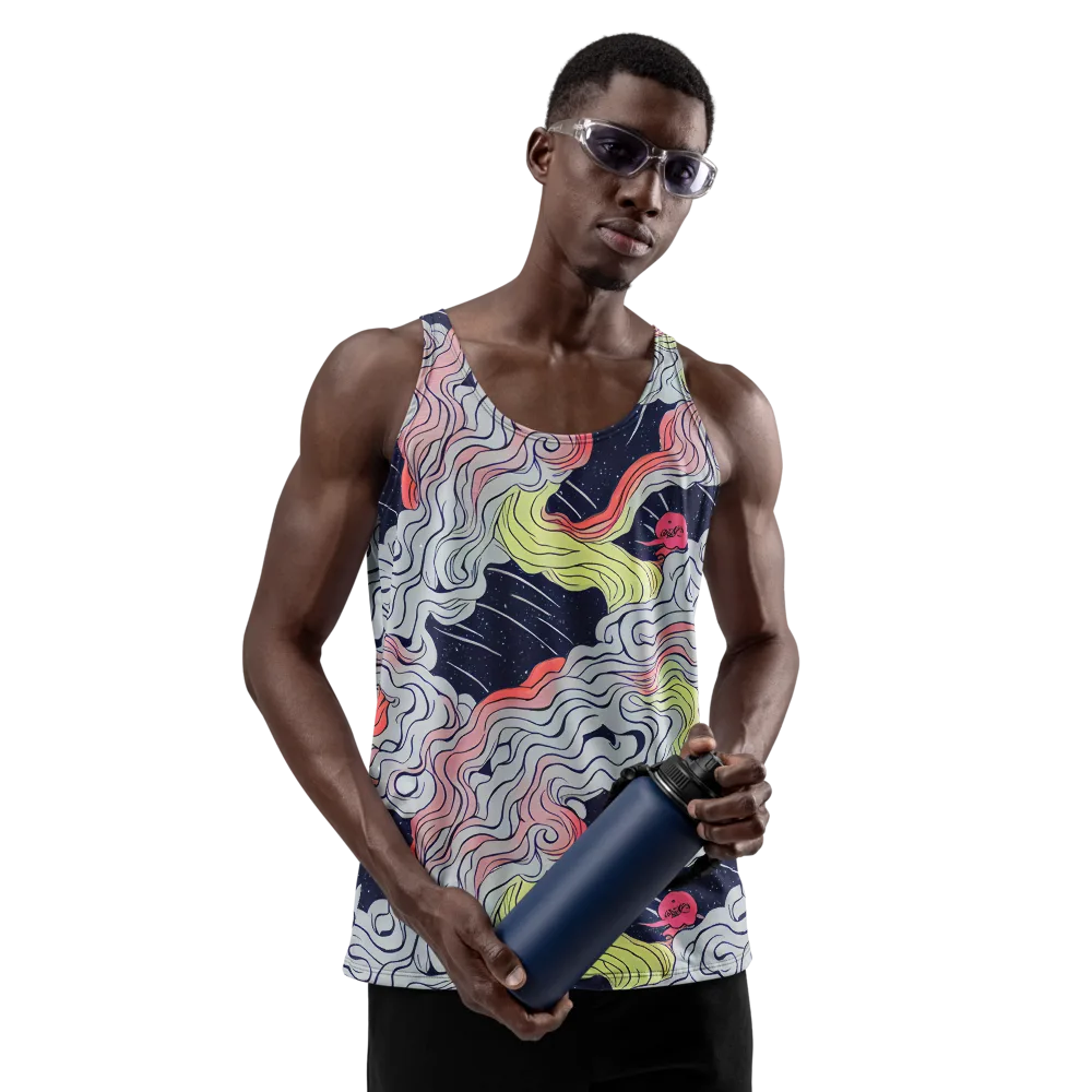 Stardust Drapery on Men's Tank Top — Front