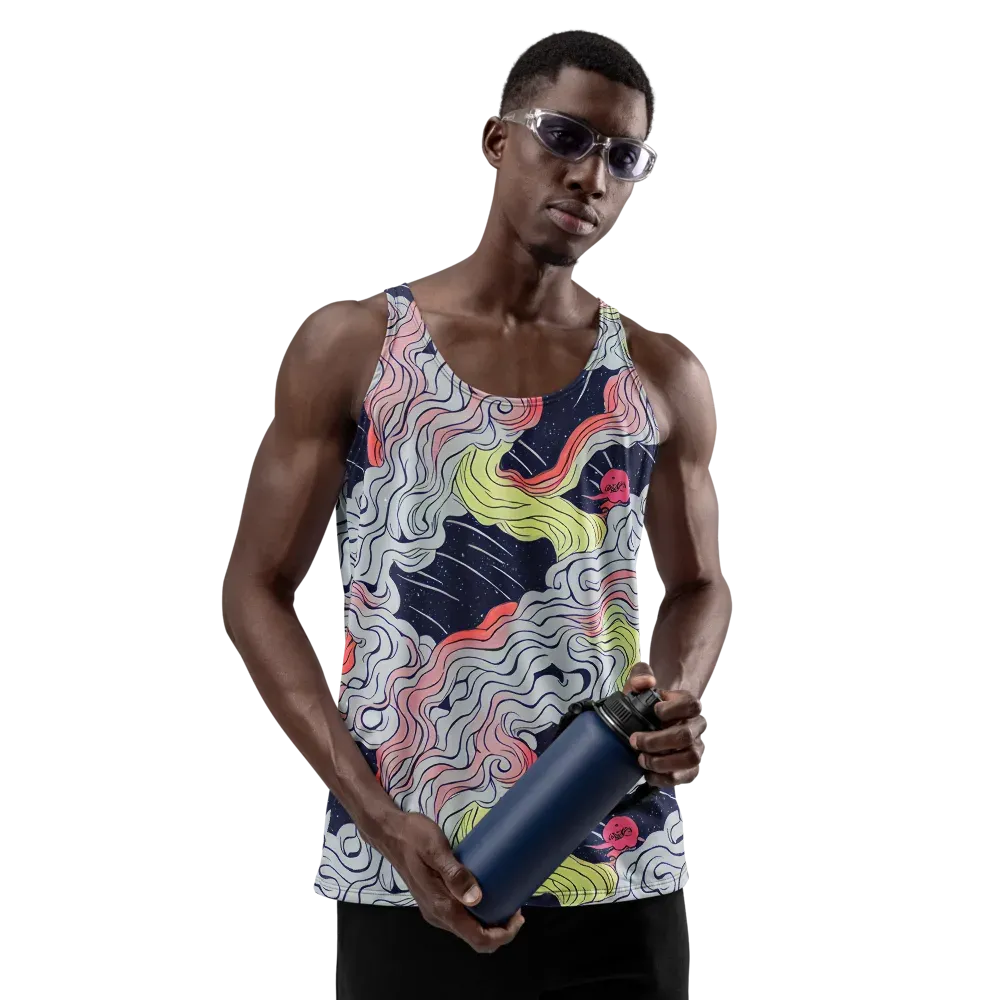 Stardust Drapery on Men's Tank Top — Front