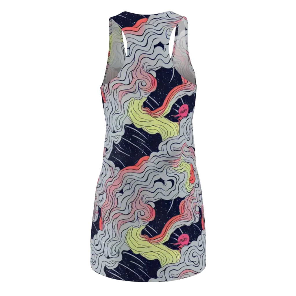 Stardust Drapery on Racerback Dress — Back