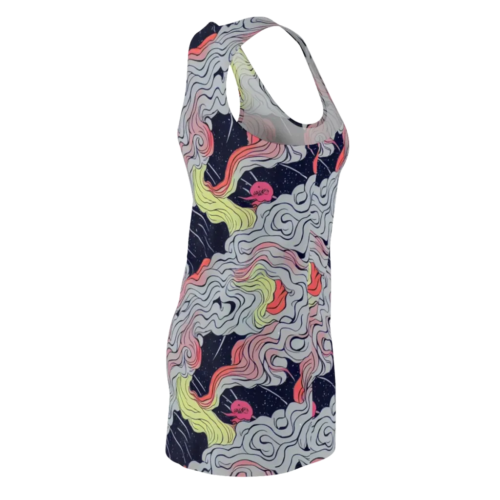 Stardust Drapery on Racerback Dress — Back Side