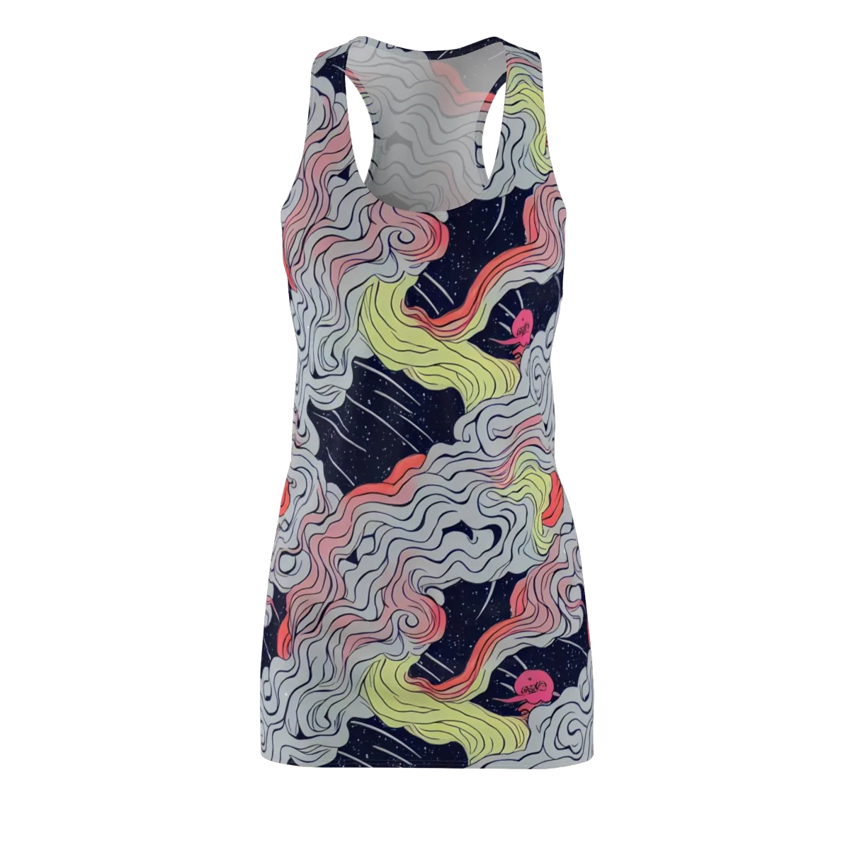 Stardust Drapery on Racerback Dress — Front