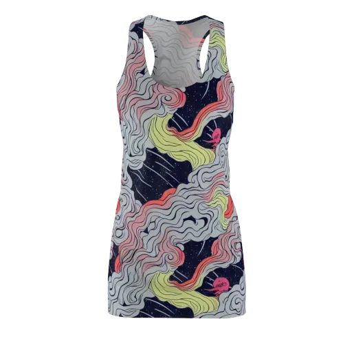 Stardust Drapery on a Racerback Dress